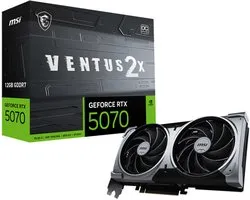 MSI NVIDIA GeForce RTX 5070 12G VENTUS 2X OC - Carte graphique - 12 Go - GDDR7 - PCIe 5.0 - 1x HDMI 2.1b - 3x DisplayPort 2.1a