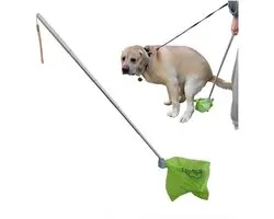 Dog Poop Scooper Catcher, Long Handle Telescopic Poop Scoop for Small, Medium and Large Dogs, Self Adhesive Design, Durable Dog Poop Picker, Pick Up Softer Stools for Easy and