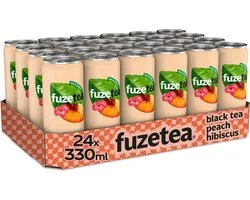 Tray Fuze Tea - Black Tea Peach Hibiscus - Sleekcan 24x33cl