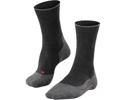 FALKE TK2 Explore Wool Silk medium padding wol functioneel materiaal wandelsokken heren grijs - maat 46-48