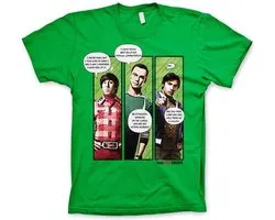 The Big Bang Theory Heren Tshirt -M- Superhero Quips Groen