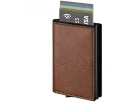 VEXON - Wallet pro - Premium Wallet Slim - Pasjeshouder Bruin - 7 Pasjes + Briefgeld - RFID Creditcardhouder - Pasjeshouder Mannen & Vrouwen - Pasjeshouder Uitschuifbaar - Kaarthouder - Kaarthouder Pasjes - Bruin