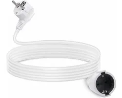 Verlengsnoer - 10 meter - Verlengsnoer - Verlengkabel - wit stekker verleng kabel
