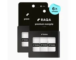 Raqa® Padel Overgrip wit – Premium Padel Grip – 6x Padel Grips – 2-Pack Voordeelpack – Extra Plakkerig