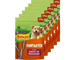 Bonzo Funtastix - Hondensnacks - Bacon & Kaas - 6 x 175 g
