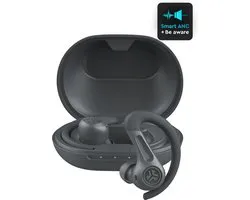 Écouteurs Bluetooth sans fil JLAB JBuds Sport ANC 4 - Écouteurs avec suppression Active du bruit hybride - 60 heures d'autonomie - Résistant à l'eau IP66 - Paramètres EQ3 réglables - Bluetooth multipoint - Zwart