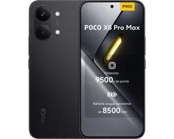 Xiaomi POCO X8 Pro Max - 12 GB RAM - 256 GB - Zwart - Flagship Dimensity 9500s - 8500mAh batterij met 100W HyperCharge - 6,83" 1,5K 120Hz ultra-helder AMOLED display
