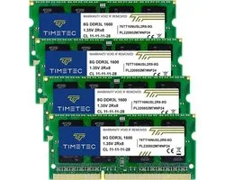 Module de RAM 32GB DDR3L/DDR3 1600MHz pour ordinateur portable - Mémoire de mise à niveau SODIMM 204 broches