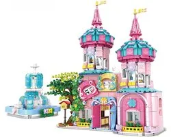 Woma - Dream Magic Castle bouwset - Prinsessen Kasteel Bouwset - Speelgoed voor Meisjes - 3D Bouwblokken - Educatieve STEM Set - Compatibel met LEGO - 1546 Stuks