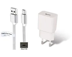 OneOne 2A lader + 2,0m sterke Mini USB kabel snoer. Oplader adapter past op Garmin Nuvi 2569LMTD, 2498LMT, 250, 250W, 255, 255T, 250, 250W, 255, 255T, 2445LMT, 2447LM