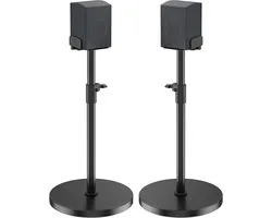 Luidsprekerstandaard in hoogte verstelbaar tot 95 cm, universele poten voor plankluidsprekers, voor Edifier, KRK, Klipsch, Polk, Sony, robuuste luidsprekerstandaard met beheer