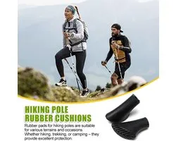 Set van 8 loopstokopzetstukken, rubberen stok, SZMK eindkap voor wandelstokken, reservepads voor wandelstokken, antislip, rubberen bescherming voor asfalt