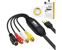 Video Grabber USB 2.0 Video Capture Card - VHS Digitaliseren apparaat met Audio Converter