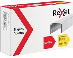 Rexel Nietjes No.56 26/6 mm – Pack van 5000 | Geschikt voor Meerdere Nietmachines