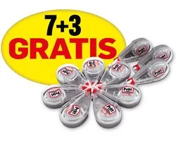 Pritt Mini Roller Correcteur 4,2 mm x 7 m | Lot de 13 Rouleaux Correcteurs | 10 + 3 Gratuits | Ruban Correcteur pour École, Bureau et Études