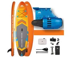 Aqua Marina Amgo Turbo E-SUP Set - Met BlueDrive Power Fin Elektrische Motor - 320x81cm - Max 145kg - Inclusief Accu, Afstandsbediening, Pomp & Peddel