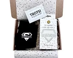 Coffret Vaderdag | Cintre de parfum de voiture | Drop | super papa | Cadeau pour papa | Cadeau d'anniversaire | Père | papa | Fête des pères | Super-héros sans cape