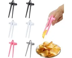 Set van 6 - Vinger Eetstokjes - Finger Chopsticks - Chips sticks - Snack eetstokjes - Snack Clip - Eetstokjes - Keukenaccessoires - Tijdens het spelen van bordspellen of kaartspellen blijven er geen voedselresten aan je vingers plakken
