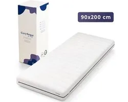 CozySense® Basic Matras 90x200 cm – Eenpersoons – CertiPUR-US® PU-schuim – OEKO-TEX® Afneembare Hoes – 13 cm Dik – Medium