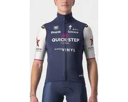 Castelli Fietsjack Mouwloos Rain or Shine Heren Blauw - Quick-Step Alpha Vinyl PERFETTO ROS VEST BELGIAN BLUE-L