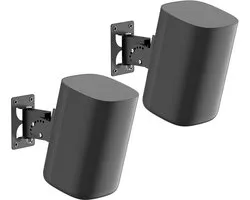 Notiela Kantel- en zwenkbare, verstelbare wandbeugels voor luidsprekers voor Samsung, Sony, LG, Vizio KRK, Klipsch, Polk en meer, met/zonder bevestigingsgaten, draagkracht 13,6 kg.