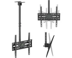 Maclean - Support TV - Fixation au plafond - 37 à 75 pouces, 50 kg - VESA 400x400, MC-175