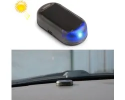 LQ-S10 Auto Solar Power gesimuleerd dummy alarmwaarschuwing Anti-diefstal LED knipperend Beveiligingslicht Fake Lamp (blauw licht)