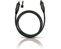 Oehlbach Toslink Optische audio aansluitkabel [1x Toslink-stekker (ODT) - 1x Toslink-stekker (ODT)] 1 meter Zwart OPTO S