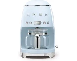 SMEG DCF02PBEU Filterkoffiemachine - Koffiezetapparaat - 10 Koppen - Warmhoudfunctie 40 min - Aroma Instelling - Programmeerbare Startfunctie - 50’s Style - Pastelblauw