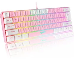 60% Compact RGB Gaming Keyboard with 11 Backlit Effects - Mini Mechanical Keyboard for PC