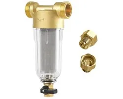 Waterzuiveraar, herbruikbare waterzuiveraar, 1-inch voorfilter met sedimentfilter, cycloon sedimentfilter, doorspoelbaar fijnfilter.