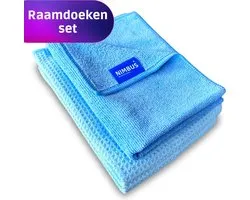 Set de chiffons pour fenêtres NIMBUS - 1x chiffon de nettoyage - 1x chiffon de séchage - 40x40 cm
