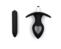 Happy Tears© Dark Romance – Vibrating Heart Plug & Bullet Duo - Voor Mannen en Vrouwen - Pure Verleiding & Intens Genot