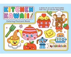 Kitchen Kawaii Coloring Postcard Book