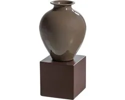 WOOOD Numo Wanddeco Set Vaas/Kubus - Metaal - Bruin - 39x19x19