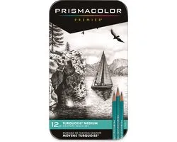 Prismacolor Premier Turquoise Medium 12 Graphite Pencil Set