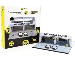 Model Auto Garage - Hobby Werkplaats - Model Auto Display - Gedetailleerd Ontwerp - 21.5 x 23.5 cm - Wit
