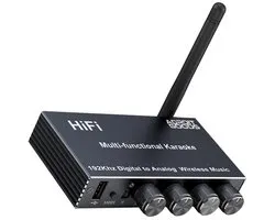 AdroitGoods Bluetooth Audio Receiver 5.4 HiFi Multifunctionele Audio Adapter met AUX RCA Optical USB & Microfoon – Draadloze Upgrade voor Speakers en Versterkers