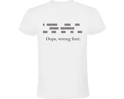 Wrong Font Heren T-shirt - ict - programmeur - ontwerper - nerd - computer