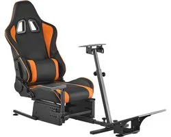 Support de Volant de Course Réglable, Support de Volant de Cockpit de Simulateur Robuste, Compatible avec Logitech G25, G27, G29, G920, G923, Thrustmaster T300rs, TX F458, T500rs, T3pa-Pro (F1/GT) et Pédales Csr