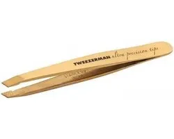 Tweezerman Studio Line Slant Tweezer Ultra Precision Series – Precisie Wenkbrauwpincet – RVS Design Met Scherpe Schuin Afgeronde Punt – Voor Epileren En Haartjes Verwijderen – Duurzaam, Comfortabel En Ergonomisch – Professionele Brow Tool
