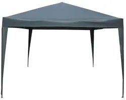KYNAST vouw partytent 3 x 3 meter vouwtent met harmonicaframe grijs staalframe PE dak met draagtas