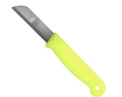 Couteau d'Office Solingen - Inox - Lisse - 16 cm avec "Couvre Lame" - Jaune Fluo