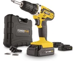 Powerplus Accuboormachine POWX00501 - Schroefboormachine op Batterij van 20 V voor Hout en Metaal - incl. Batterij, Lader en Bits