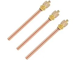 3-delige service access valve set 1/4'' SAE x 1/4'' buiten diameter x 4'' stamkern voor AC koeling en onderhoud