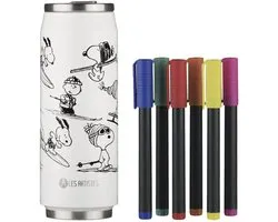 Les Artistes Paris Thermosbeker 500ml - DIY creatieve set Snoopy incl 6 markers - LP-A4391