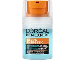 L'Oréal Men Expert Hydra Energetic Quenching Hydraterende Gel Moisturiser - Matterende Verfrissende Anti-Glans Gezichtsverzorging, Gezichtscrème voor Mannen – 50 ml