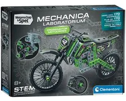 Clementoni Crossmotor - Motor Bouwpakket met Ruim 180 Onderdelen - Aandrijfketting en Zuigers - STEM Speelgoed - Wetenschap en Spel voor Kinderen