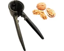 ESTARK® Casse-Noisette - Casse-Noisette Robuste - Casse-Noisette en Métal - Durable - 18 cm - Casse-Noisette en Bois Solide - Grijs