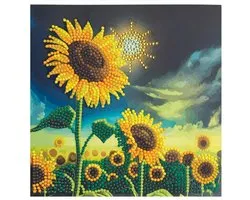 Crystal Card Kit ® Soulful Sunflower (18x18 cm)